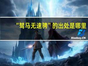 “驽马无速骋”的出处是哪里