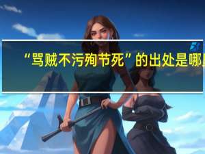“骂贼不污殉节死”的出处是哪里