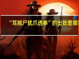 “骂贼尸犹爪透拳”的出处是哪里