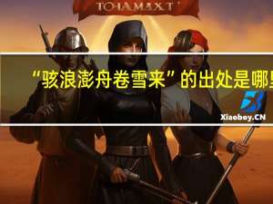 “骇浪澎舟卷雪来”的出处是哪里
