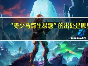 “骑少马蹄生易蹶”的出处是哪里