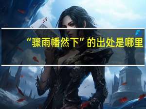 “骤雨幡然下”的出处是哪里