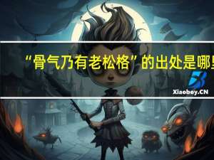 “骨气乃有老松格”的出处是哪里