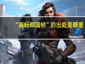 “高标仰国桢”的出处是哪里