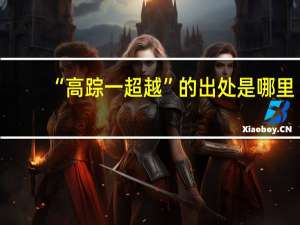 “高踪一超越”的出处是哪里
