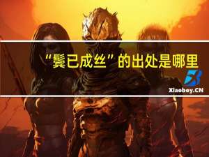 “鬓已成丝”的出处是哪里