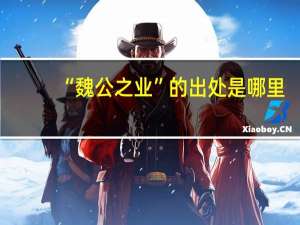 “魏公之业”的出处是哪里