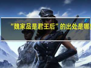 “魏家品是君王后”的出处是哪里