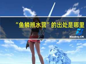 “鱼鳞辨水营”的出处是哪里