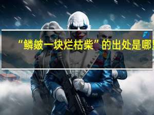 “鳞皴一块烂枯柴”的出处是哪里