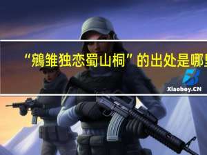 “鵷雏独恋蜀山桐”的出处是哪里