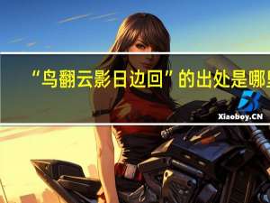 “鸟翻云影日边回”的出处是哪里