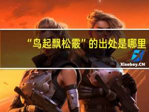 “鸟起飘松霰”的出处是哪里