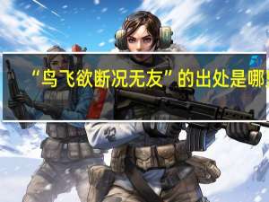 “鸟飞欲断况无友”的出处是哪里