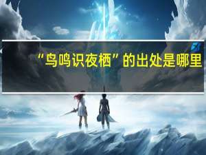 “鸟鸣识夜栖”的出处是哪里