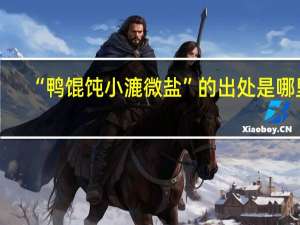 “鸭馄饨小漉微盐”的出处是哪里