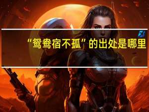 “鸳鸯宿不孤”的出处是哪里