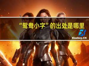 “鸳鸯小字”的出处是哪里