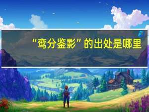 “鸾分鉴影”的出处是哪里
