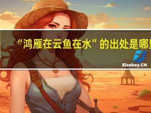 “鸿雁在云鱼在水”的出处是哪里