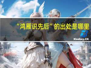 “鸿雁识先后”的出处是哪里