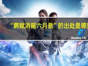 “鹏赋消摇六月息”的出处是哪里