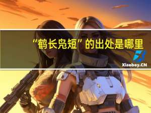 “鹤长凫短”的出处是哪里