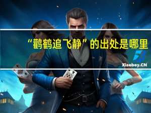 “鹳鹤追飞静”的出处是哪里