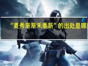 “麦秀渐渐禾黍新”的出处是哪里