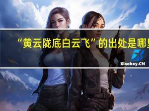 “黄云陇底白云飞”的出处是哪里