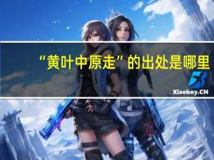 “黄叶中原走”的出处是哪里