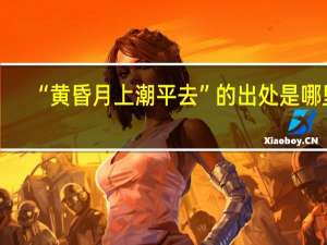 “黄昏月上潮平去”的出处是哪里