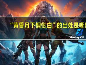 “黄昏月下惆怅白”的出处是哪里