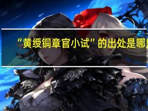 “黄绶铜章官小试”的出处是哪里