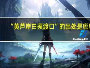 “黄芦岸白蘋渡口”的出处是哪里