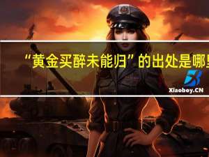 “黄金买醉未能归”的出处是哪里