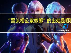 “黑头相公紫微郎”的出处是哪里