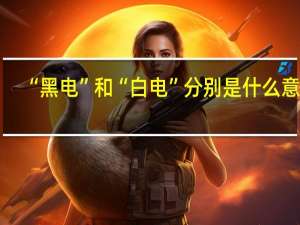 “黑电”和“白电”分别是什么意思