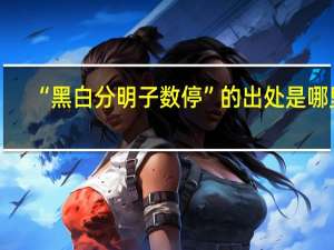 “黑白分明子数停”的出处是哪里