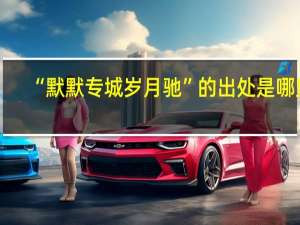 “默默专城岁月驰”的出处是哪里