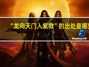 “龙向天门入紫微”的出处是哪里