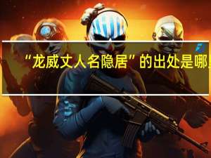 “龙威丈人名隐居”的出处是哪里
