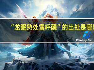 “龙眠熟处雷呼醒”的出处是哪里