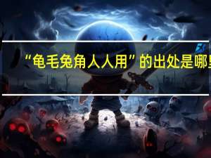 “龟毛兔角人人用”的出处是哪里