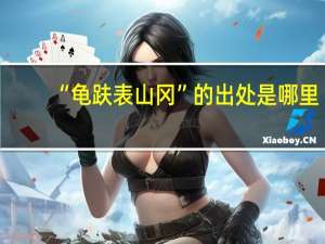 “龟趺表山冈”的出处是哪里