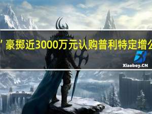 “05后”豪掷近3000万元认购普利特定增公司这样回应