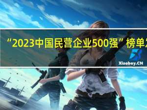 “2023中国民营企业500强”榜单发布