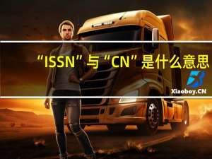 “ISSN”与“CN”是什么意思