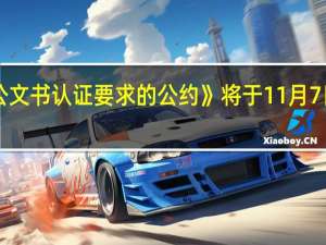 《取消外国公文书认证要求的公约》将于11月7日在中国生效实施