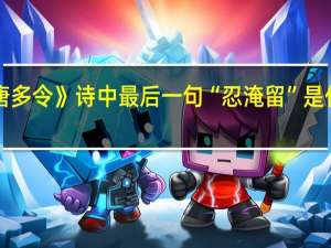 《唐多令》诗中最后一句“忍淹留”是什么意思